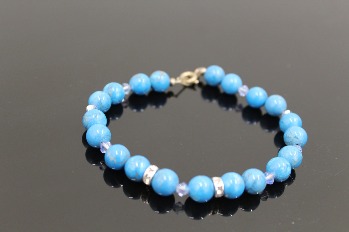 Dyed Blue Crystal Bracelet