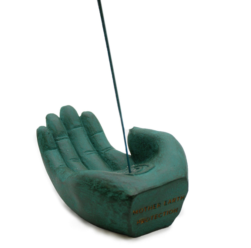 Hand Incense Burner - Earth Protect (green)