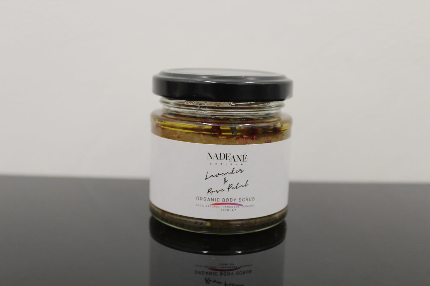 Organic Lavender and Rose Petal Body Scrub 125ml