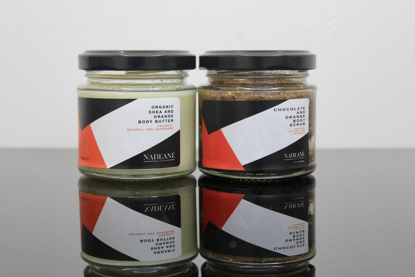 Organic Shea and Orange Body Butter and Chocolate and Orange Body Scrub Duo