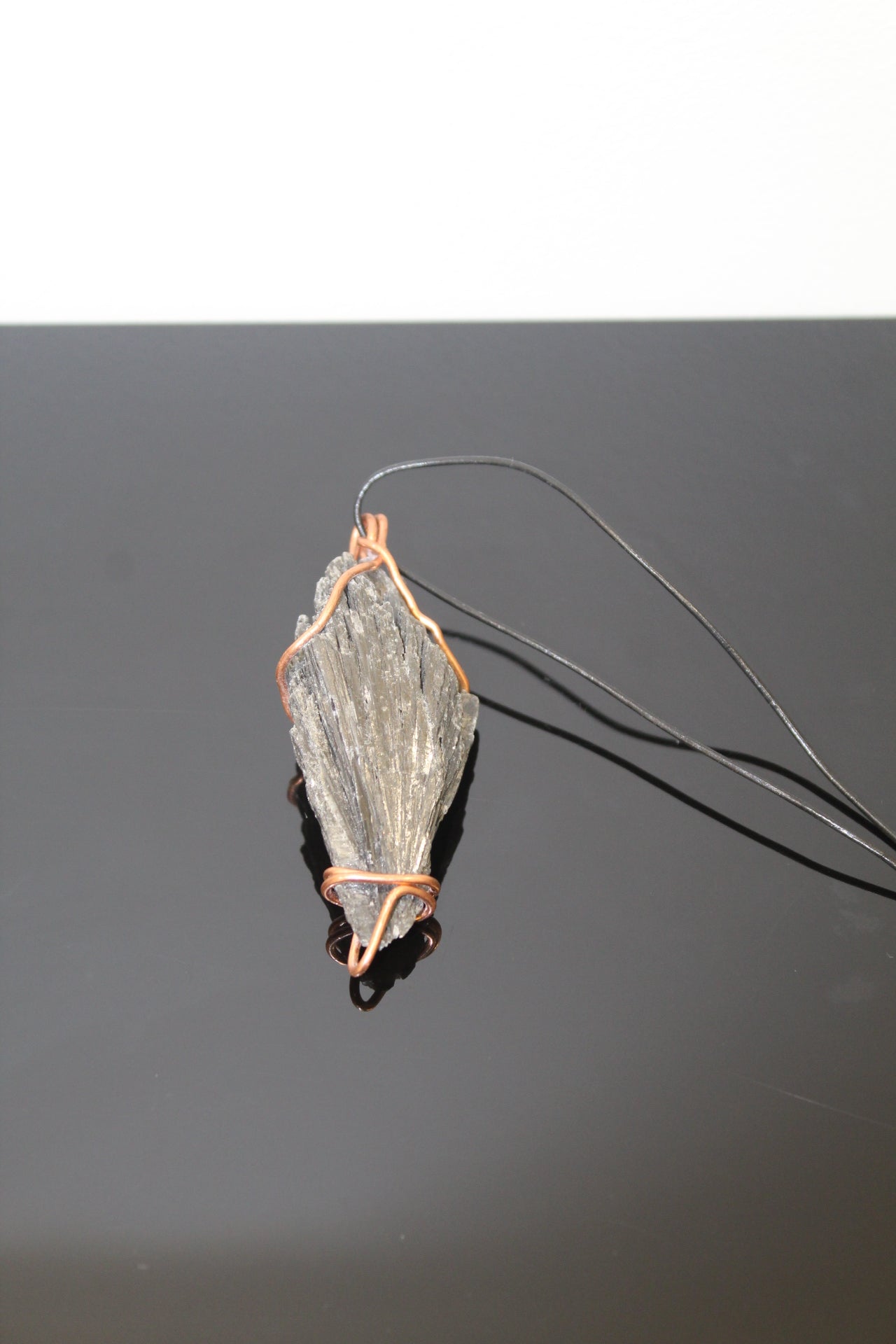 Black Kyanite Hand Wrapped In Copper